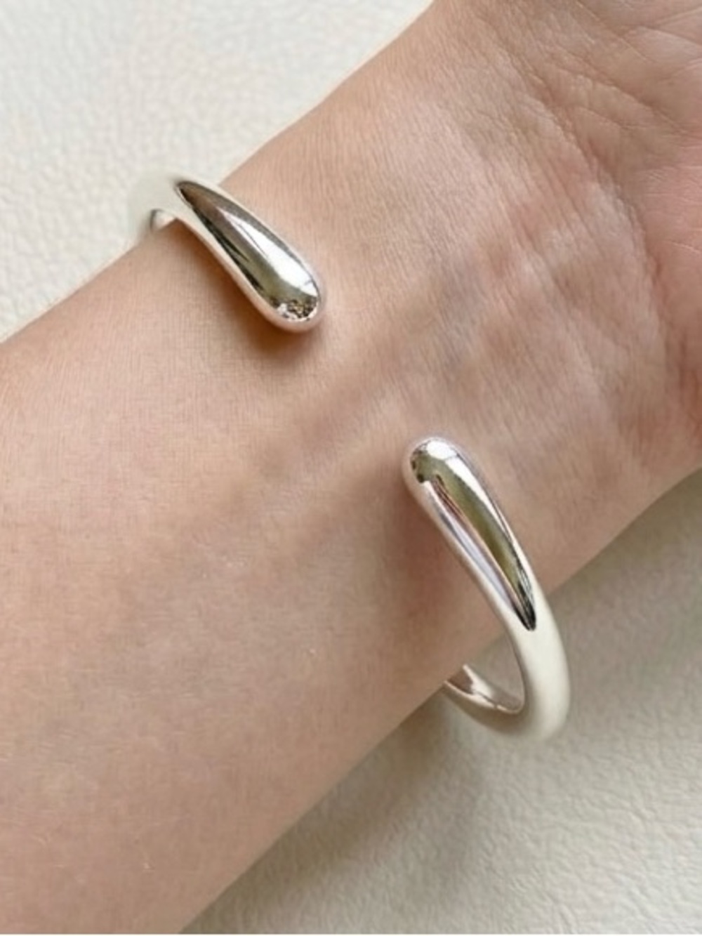 Open Cuff Bracelet in Silver